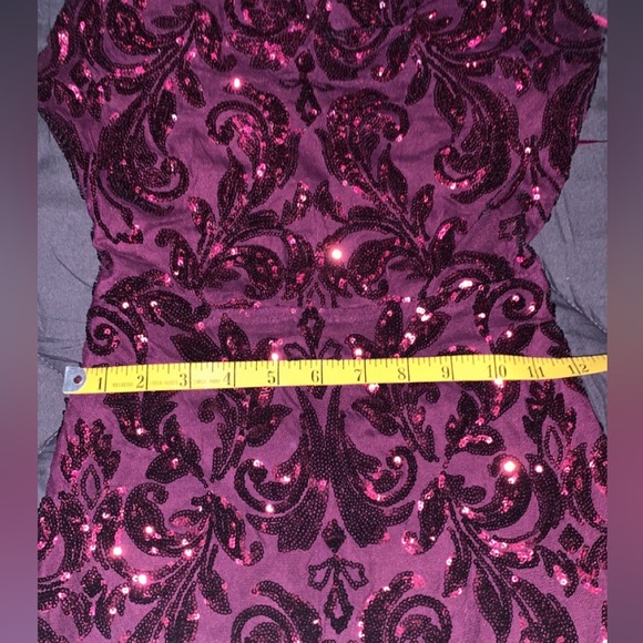 “Marie Cowl Neck Sequin Mini Dress” - Picture 11 of 12